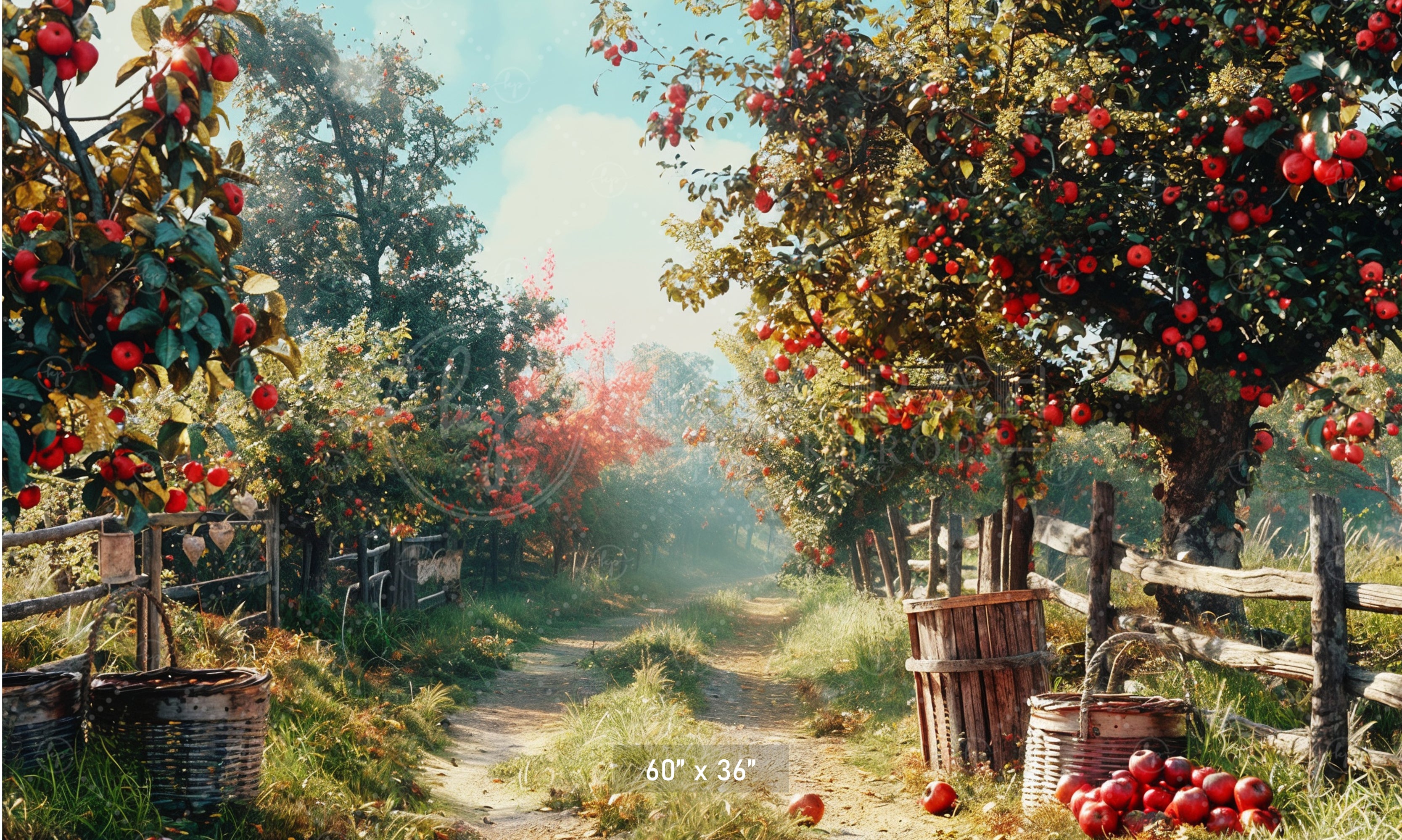 Apple Orchard Pathway Backdrop